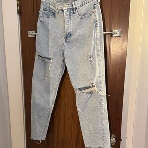 Old Navy Sky High Straight Light Blue Jeans